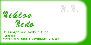 miklos nedo business card