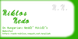 miklos nedo business card